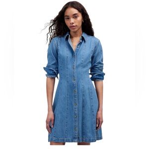 *NWT* Madewell Seamed Mini Dress in Ramey Wash: Airy Denim Edition